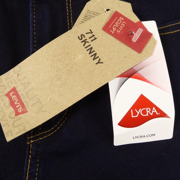 Levi’s 711 Skinny Stretch Lycra Denim Jeans Sculpt 4-Way Stretch NWT - Picture 6 of 7